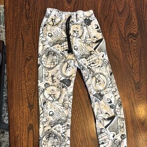 RiverBabe Threads Brand Nightmare Before Christmas Joggers in Black and Cream